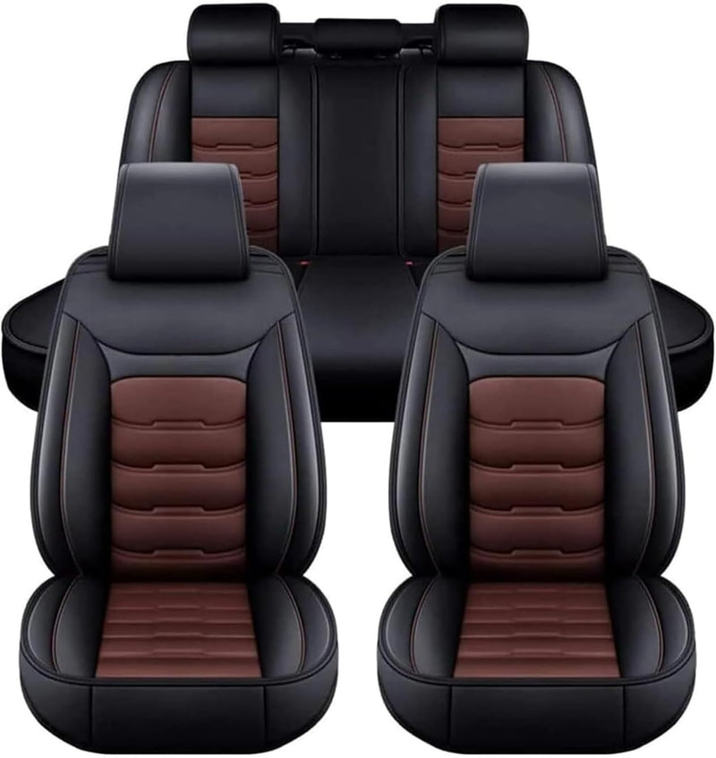 Ufgwhirl Fundas de asiento de coche para Dacia Duster 2000-2025, protector de asiento de coche, juego de fundas delanteras y traseras, cómodas, antideslizantes y transpirables, café oscuro