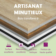 vidaXL Mueble para microondas Lyon blanco 60 x 57 x 207 cm madera contrachapada