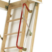 Escalera de desván aislada DOLLE 112x60 cm, valor U 0,77, tres secciones, para 285 cm de altura de habitación, 150 kg de capacidad de carga con aislamiento