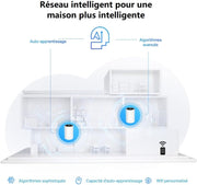 Sistema WiFi 6E Mesh TP-Link Deco AXE5400Mbps Deco XE75 (paquete de 3), router y repetidor tribanda, cobertura de hasta 670 m², WPA3, ideal para casas grandes, compatible con Amazon Alexa, 9 puertos Gigabit