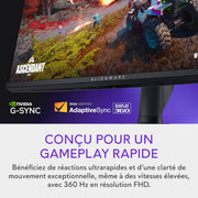 Alienware AW2725QF Monitor Gaming de 27" 4K UHD (3840x2160), 360Hz, Fast IPS, 0.5ms, compatible con NVIDIA G-Sync, 95% DCI-P3, HDR600, Dolby Vision, USB-C, DisplayPort, 2X HDMI, 4X USB, garantía de 3 años