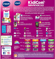VTech - KidiCom Advance 3.0 Rosa, Dispositivo portátil para niños sin contrato y seguro – 6/12 años – Contenido en francés