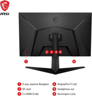 Monitor Gaming MSI G2412F FHD 23,8" - 1920 x 1080, panel Rapid IPS, 180 Hz / 1ms (GtG), gama de colores sRGB 107%, Adaptive Sync - DP 1.2a, HDMI 2.0b CEC