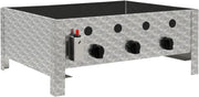 Asador de gas de acero inoxidable de 3 quemadores GB-K1103B, parrilla de gas de mesa, 10000W, 64x52x27 cm, para exteriores