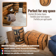 CREATIVE COOPER Baúl de madera 180L – Arcón de almacenamiento clásico en madera de aliso aceitada – Diseño vintage – Para salón, terraza y jardín – 80x50x50 cm