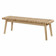 Banco de madera de roble macizo de 120 cm