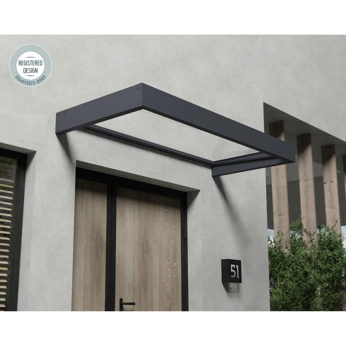 Toldo para puertas y ventanas Sophia de 3 pies, gris y transparente