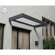 Toldo para puertas y ventanas Sophia de 3 pies, gris y transparente