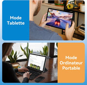 Tableta T90 con teclado y lápiz óptico - Primera tableta Android 16 del mundo, 11 pulgadas, 1920x1200 FHD+, 24 GB RAM+128 GB ROM / 2 TB TF, Octa-Core, 8000 mAh, 13 MP+5 MP, Widevine L1, Face ID