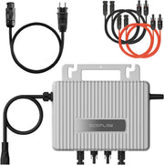 Microinversor EcoFlow Stream 800W 0% IVA, inversor solar inteligente con Wi-Fi para sistemas fotovoltaicos de balcón, inversor fotovoltaico para 2 paneles solares, 2 MPPT, aplicación, incluye cables de CA y CC