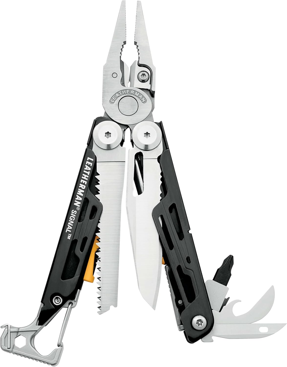 Leatherman Signal Multiherramienta - 19 Herramientas para Camping y Supervivencia - Acero
