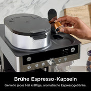 Cafetera de goteo y cápsulas Ninja Prestige 2 en 1 con espumador de leche integrado, para latte, café helado y flat white, negro CFN802EU