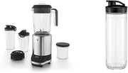 WMF Kult Pro Batidora multifunción de alta potencia, 30.000 rpm, licuadora para smoothies, batidora de vaso, función para picar hielo, 4 vasos mezcladores incl. tapa To-Go