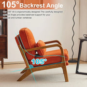 Sillón decorativo tapizado de estilo moderno de mediados de siglo