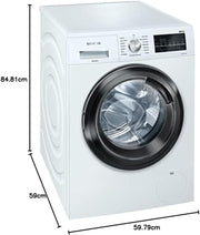 Lavadora Siemens WM14G400 iQ500 / 8kg / C / 1400 rpm / Programa Outdoor / Función varioSpeed / Función de pausa y carga / aquaStop, blanco/negro