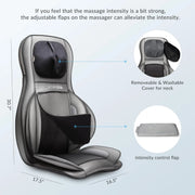 COMFIER Cojín de masaje Shiatsu para espalda y cuello con calor, función de amasado 2D/3D y compresión de aire para mujeres y hombres