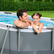 Kit de piscina elevada Bestway Steel Pro Max - 305 cm x 200 cm x 84 cm - Gris
