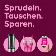 Máquina de agua con gas SodaStream Crystal 3.0 con 2 cilindros de CO2 Quick-Connect y 2 jarras de cristal