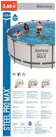 Set de piscina Bestway Steel Pro Max 3,66 x 1,22 m