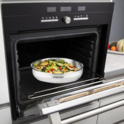 AM5535 : Batería de cocina de 15 piezas Arthur Martin, sartenes y cacerolas de acero inoxidable con accesorios, interior pulido espejo, compatible con todas las fuentes de calor, incluida inducción, color cromo