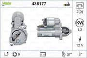 VALEO-438177-Motor de arranque-Potencia nominal [kW] : 1,2 - Stop & Start : NO - Número de dientes : - - Voltaje [V] : 12 - Sentido de giro : SENTIDO CONTRARIO A LAS AGUJAS DEL RELOJ