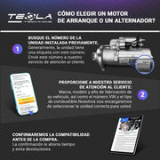 Alternador de coche TESLA TECHNICS TT12404 PRO 12V, 110A. Compatible con RENAULT. Excelente relación calidad-precio. Fácil instalación y garantía.
