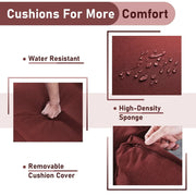 Sillones mecedoras de mimbre para exteriores Gymojoy con base giratoria (juego de 2)