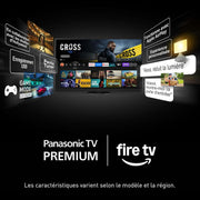 Panasonic Premium TV-65W85BEZ, Serie W85B, 65 pulgadas, Smart TV QLED 4K Ultra HD, 2025, 120Hz, Fire TV, Dolby Vision y Atmos, Modo Game Extreme, control por voz Alexa, soporte Apple, Bluetooth, negro