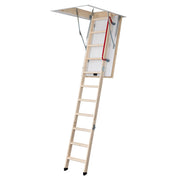 Escalera de desván aislada DOLLE 112x60 cm, valor U 0,77, tres secciones, para 285 cm de altura de habitación, 150 kg de capacidad de carga con aislamiento