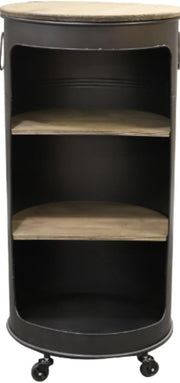 Urban Living "LOFT & Metal Bar BIDON con ruedas DIÁM. 50CM X AL. 100CM