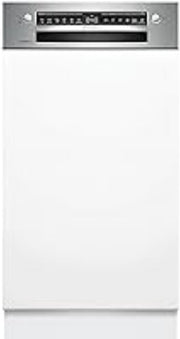 Lavavajillas inteligente Bosch Serie 2 SPV2IKX10E, totalmente integrable, 45 cm de ancho, cesta para cubiertos, secado extra con solo pulsar un botón, InfoLight punto de luz rojo en el suelo, protección AquaStop contra daños por agua, blanco