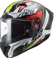 Casco LS2 FF805 Thunder Chase Carbono Blanco/Rojo XL (61/62)