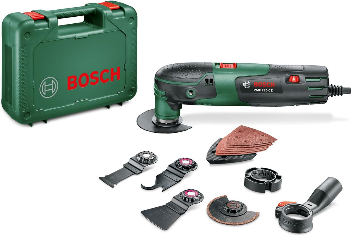 Juego de herramientas multifunción Bosch PMF 220 CE (220 vatios, en maletín)
