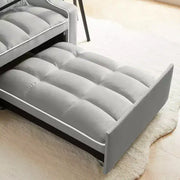 Sillón sofá convertible 3 en 1, sofá cama individual con respaldo ajustable, soporte para teléfono, USB y tipo C - ModernLuxe