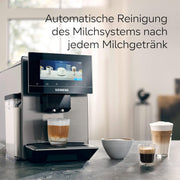 Cafetera superautomática Siemens EQ900 TQ903D03, control por app, pantalla táctil intuitiva, modo barista, AromaBoost, reducción de ruido, molinillo premium, limpieza automática con vapor, 1500 W, acero inoxidable