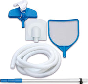 Set de piscina de estructura Summer Waves | Redonda 549x132 cm aspecto ratán gris | Juego de piscina desmontable | Piscina de jardín y alberca incl. bomba de filtrado, tapiz de suelo, cubierta y escalera de acceso