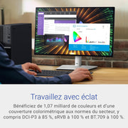 Dell U2424H UltraSharp 24" Full HD (1920x1080) Monitor PC, 120Hz, IPS, 5ms, 100% sRGB, 2X USB-C, 2X DisplayPort, HDMI, 3X USB, Garantía de 3 años, Plata