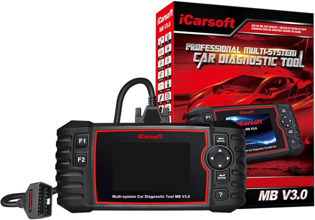 iCarsoft MB V3.0 - Escáner de diagnóstico profesional para coche compatible con Mercedes Sprinter y Smart - Herramienta de diagnóstico profesional