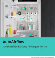 Siemens KG39E8IBA, iQ500, frigorífico combi de libre instalación, 201 x 60 cm, 249 l de refrigeración y 94 l de congelación, congelador inferior, lowFrost, hyperFresh, iluminación LED, acero cepillado