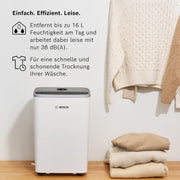 Bosch Dry 4000, Deshumidificador, Para estancias de hasta 33 m²