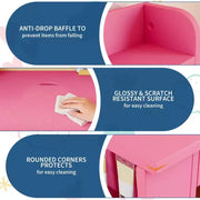 Juego de escritorio y silla de estudio para niños, con estante y superficie inclinable, mesa de estudio infantil, escritorio para estudiantes, para dormitorio, hogar