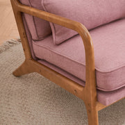 Sillón decorativo tapizado de estilo moderno de mediados de siglo