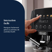De'Longhi Magnifica Start - Máquina de café automática Perfetto con espumador de leche automático LatteCrema, 4 bebidas programadas, controles táctiles, negro (ECAM220.91.B)
