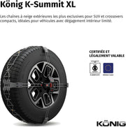 KÖNIG K-SUMMIT XL K56 - Cadenas de nieve, juego de 2