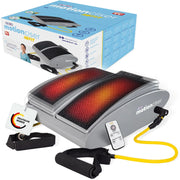 Masajeador de pies eléctrico MotionCiser con simulación de caminata, 10 niveles de vibración, calor infrarrojo y bandas de ejercicio