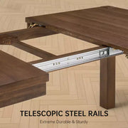 Juego de comedor moderno - Mesa de 80" + 6 sillas acolchadas, estructura de madera maciza, capacidad de la mesa de 400 lbs, fácil montaje
