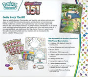 Pokémon JCC Escarlata y Púrpura 3.5 Pokémon 151 Entrenador de Élite