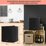 KLARSTEIN Mini refrigerador de 30L para snacks y bebidas, mini nevera súper silenciosa, minibar, pequeña nevera para camping, mini nevera para cosméticos, refrigerador con estantes ajustables, 5-15°C