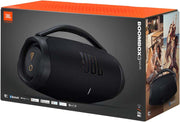JBL Boombox 3 Wifi – Altavoz inalámbrico con Bluetooth y Wifi – Compatible con la aplicación JBL One – 24 horas de tiempo de reproducción – Resistente al agua y al polvo – Batería integrada – Negro