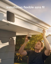 Cámara de seguridad solar eufy Security SoloCam S340, cámara de vigilancia WiFi inalámbrica para exteriores, vigilancia 360° 3K, sin puntos ciegos, Wi-Fi 2,4 GHz, sin cuotas mensuales, compatible con HomeBase 3, paquete de 2